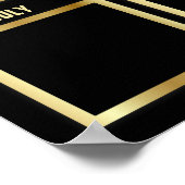 4x4写真認識表示の月の従業員 ポスター (角)