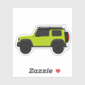 4x4小suvグリーンカスタムサイドビュー シール (シート)