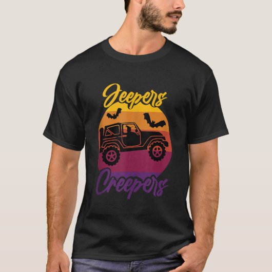 4X4飛んでいる過去Moon Halのジーパーズクリーパーズウィッチ Tシャツ (正面)