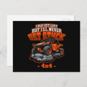 4x4 ATVクワッド決してオフロードからスタック取得スポーツギフト ポストカード (正面/裏面)