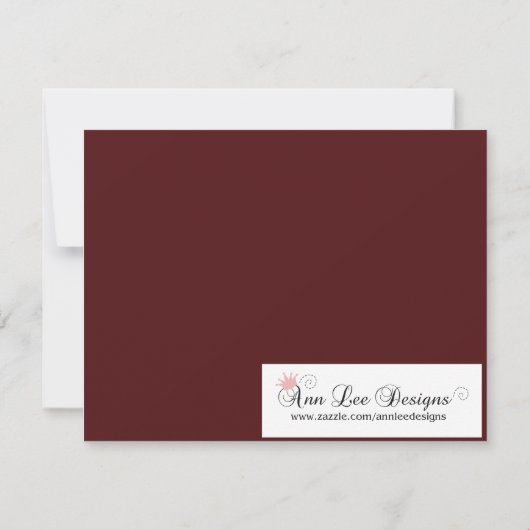 4x5は日付カードの幾何学的な庭のワインBurguを救います 招待状 (裏面)