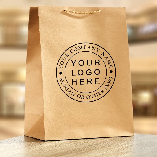 4x5サークルビジネスロゴカスタム ラバースタンプ