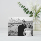 4x5タイポグラフィありがとうフォトポートレートポストカード ポストカード (スタンド正面)