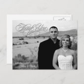 4x5タイポグラフィありがとうフォトポートレートポストカード ポストカード (正面/裏面)