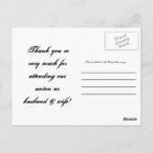 4x5タイポグラフィありがとうフォトポートレートポストカード ポストカード (裏面)