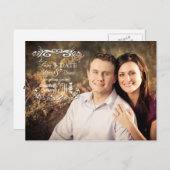 4x5タイポグラフィ写真の発表日を保存 ポストカード (正面/裏面)