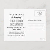 4x5タイポグラフィ写真の発表日を保存 ポストカード (裏面)