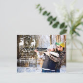 4x5タイポグラフィ写真の発表日を保存 ポストカード (スタンド正面)