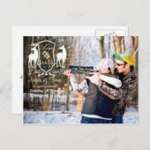 4x5タイポグラフィ写真の発表日を保存 ポストカード (正面/裏面)