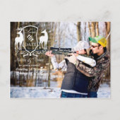 4x5タイポグラフィ写真の発表日を保存 ポストカード (正面)