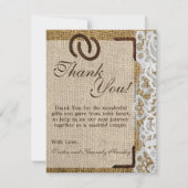 4x5バーラップのレースの平らなサンキューカードの馬の靴 サンキューカード (正面)