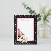 4x5ピンクファームベビーモーカウマットフラットサンキュー サンキューカード (スタンド正面)