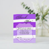 4x5フラットグラデーションサンキューカードストライプ紫色の線 サンキューカード (スタンド正面)