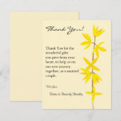 4x5フラットサンキューカードイエロー&クリームフローラ サンキューカード (正面/裏面)