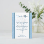 4x5フラットサンキューカードウィンターブルークリスマス 招待状 (スタンド正面)