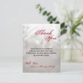 4x5フラットサンキューカードウィンターホワイトパインツリーニー サンキューカード (スタンド正面)