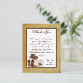 4x5フラットサンキューカードウェスタン女性のカーボーイ帽子/ブーツ サンキューカード (スタンド正面)