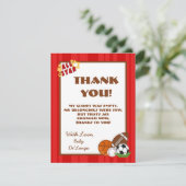 4x5フラットサンキューカードオールスターレッド サンキューカード (スタンド正面)