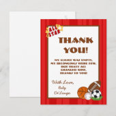 4x5フラットサンキューカードオールスターレッド サンキューカード (正面/裏面)