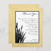 4x5フラットサンキューカードカタイル/トンボのシルエット サンキューカード (正面/裏面)