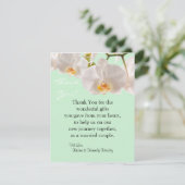 4x5フラットサンキューカードグリーン&オーキッド サンキューカード (スタンド正面)