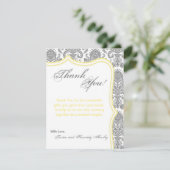 4x5フラットサンキューカードグレーイエローダマスクレース サンキューカード (スタンド正面)