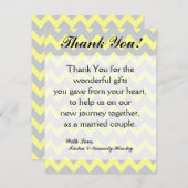 4x5フラットサンキューカードシボロンイエロー&グレー サンキューカード (正面/裏面)