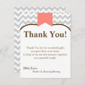 4x5フラットサンキューカードシモダンェブロンストライプコラ サンキューカード (正面/裏面)