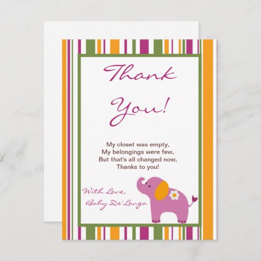 4x5フラットサンキューカードスイートサファリ 招待状 (正面/裏面)