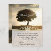 4x5フラットサンキューカードツリー&サンセットヒル サンキューカード (正面/裏面)