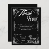 4x5フラットサンキューカードドリンク(黒) サンキューカード (正面/裏面)