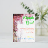 4x5フラットサンキューカードネオングランジスクラッチカラー サンキューカード (スタンド正面)