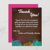 4x5フラットサンキューカードネオン春フローラ花 サンキューカード (正面/裏面)