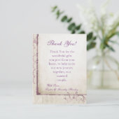 4x5フラットサンキューカードパープル春フローラ サンキューカード (スタンド正面)