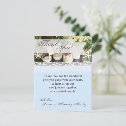 4x5フラットサンキューカードビーチシーメイソンジャース海 サンキューカード (スタンド正面)