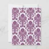 4x5フラットサンキューカードプラムパープルダマスクレース サンキューカード (裏面)