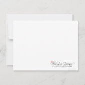 4x5フラットサンキューカードホットピンクフローラフィルタ サンキューカード (裏面)