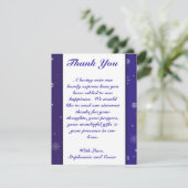 4x5フラットサンキューカードホワイトスノーフレーク サンキューカード (スタンド正面)