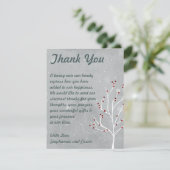 4x5フラットサンキューカードホワイトツリー サンキューカード (スタンド正面)