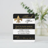 4x5フラットサンキューカードモダンストライプ白黒 サンキューカード (スタンド正面)