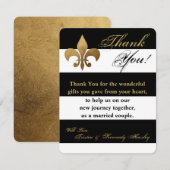 4x5フラットサンキューカードモダンストライプ白黒 サンキューカード (正面/裏面)