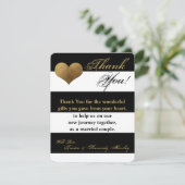 4x5フラットサンキューカードモダンストライプ白黒 サンキューカード (スタンド正面)