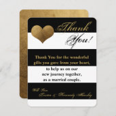 4x5フラットサンキューカードモダンストライプ白黒 サンキューカード (正面/裏面)