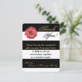 4x5フラットサンキューカードモダンストライプ白黒 サンキューカード (スタンド正面)