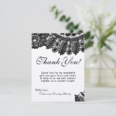 4x5フラットサンキューカードヴィンテージブラックレースドリー サンキューカード (スタンド正面)