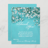 4x5フラットサンキューカード春バビーズブレスフラワー サンキューカード (正面/裏面)