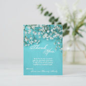 4x5フラットサンキューカード春バビーズブレスフラワー サンキューカード (スタンド正面)
