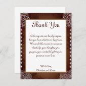 4x5フラットサンキューカード深いモロッコブラウン サンキューカード (正面/裏面)