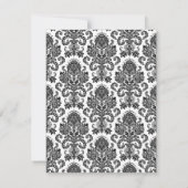 4x5フラットサンキューカード白黒ダマスクレースPr サンキューカード (裏面)
