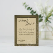 4x5フラットサンキューカード秋フローラ秋ブラウン サンキューカード (スタンド正面)